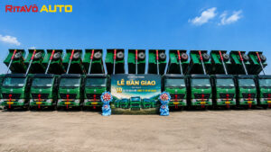 BÀN GIAO LÔ 10 XE BEN HOWO THÙNG U ĐÚC 380HP